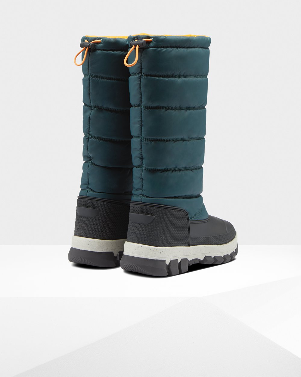 Hunter Original Insulated Tall Snow Boots - Sale Womens Green/Grey - NKUFRH436